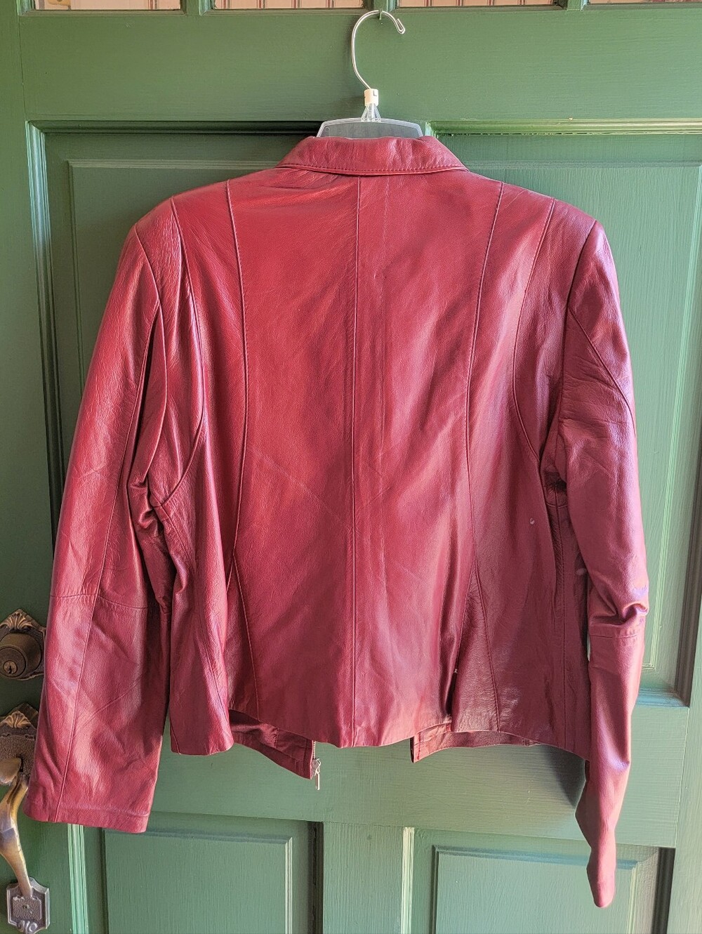 Vintage With TAGS Women’s Lamb Leather Jacket Pink/Red Sz 14 - Picture 3 of 5